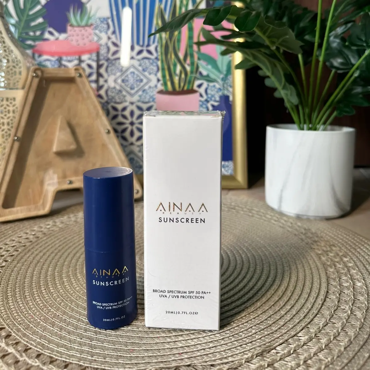 AINAA Sunscreen, 20ml Spf Lightweight Sensitive Facial Skincare