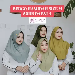 50RB DAPAT 4 - HIJAB BERGO INSTAN PREMIUM ( AKRILIK ) - ATHALIA HIJAB