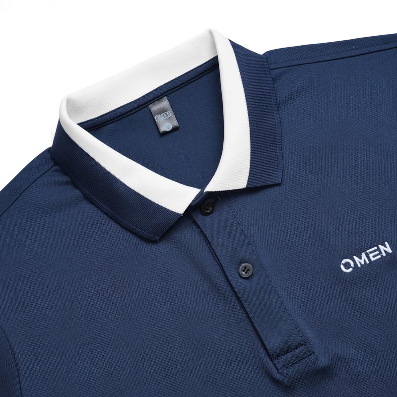 Áo thun polo nam Omen vải cá sấu poly Thái thêu chữ sang trọng Menswear OMP.14