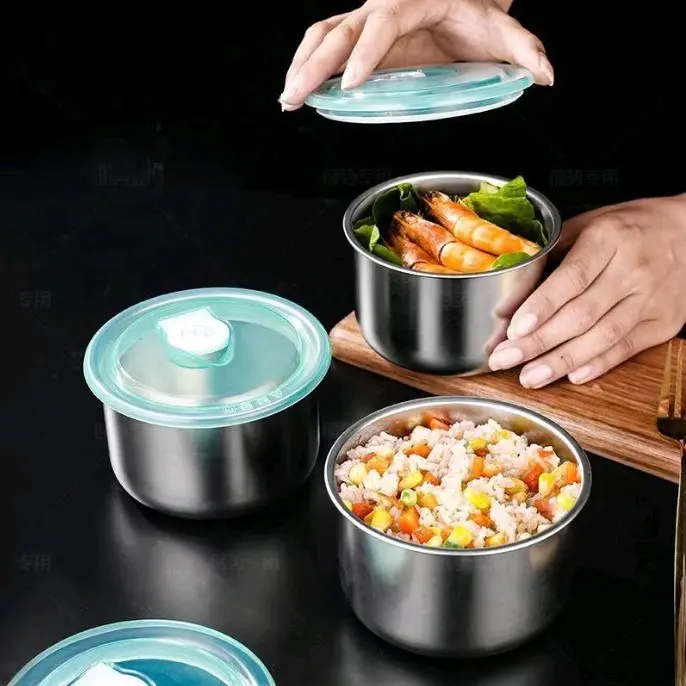Toples stainless bulat 500ml TANPA TUTUP 2