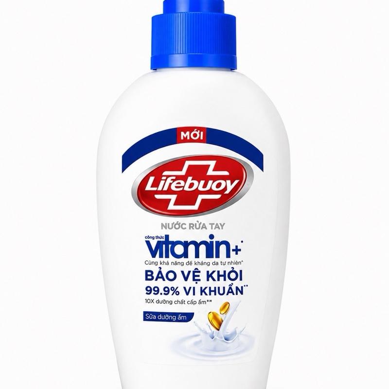 Lifebuoy Nước Rửa Tay 180g Vitamin+ Bảo Vệ Khỏi 99.9% Vi Khuẩn Sữa Dưỡng Ẩm