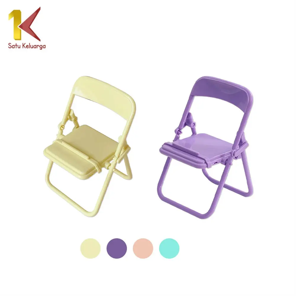 Satu Keluarga Stand Holder Bentuk Kursi Warna Macaron Dudukan Multifungsi C728 Tatakan Handphone Phone Holder Hp Untuk Dekorasi Meja