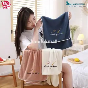 HANDUK WAJAH MUKA UK 35x75CM - HANDUK OLAHRAGA - Microfiber Lembut Menyerap Air - COCOK UNTUK SOUVENIR