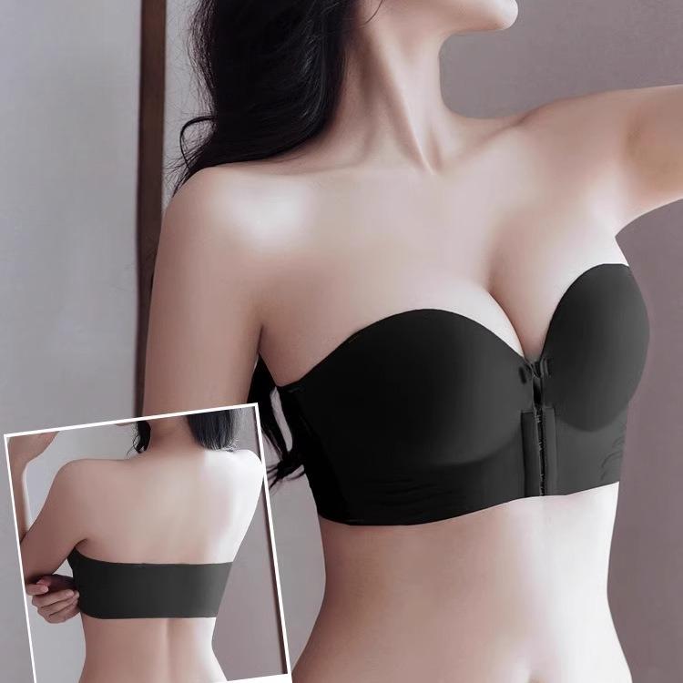 Áo Ngực Có Dây Đeo Vai Có Thể Tháo Rời Khóa Trước Hàng Mới Về #BD2-08 Áo Ngực Chun Thoáng Khí Không Dây Đeo Vai Hỗ Trợ Phần Trên Chống Trượt Thích Hợp Cho Ngực Nhỏ Khoe Lớn Liền Mạch Đồ Lót Lưng Không Đường May Dành Cho Nữ