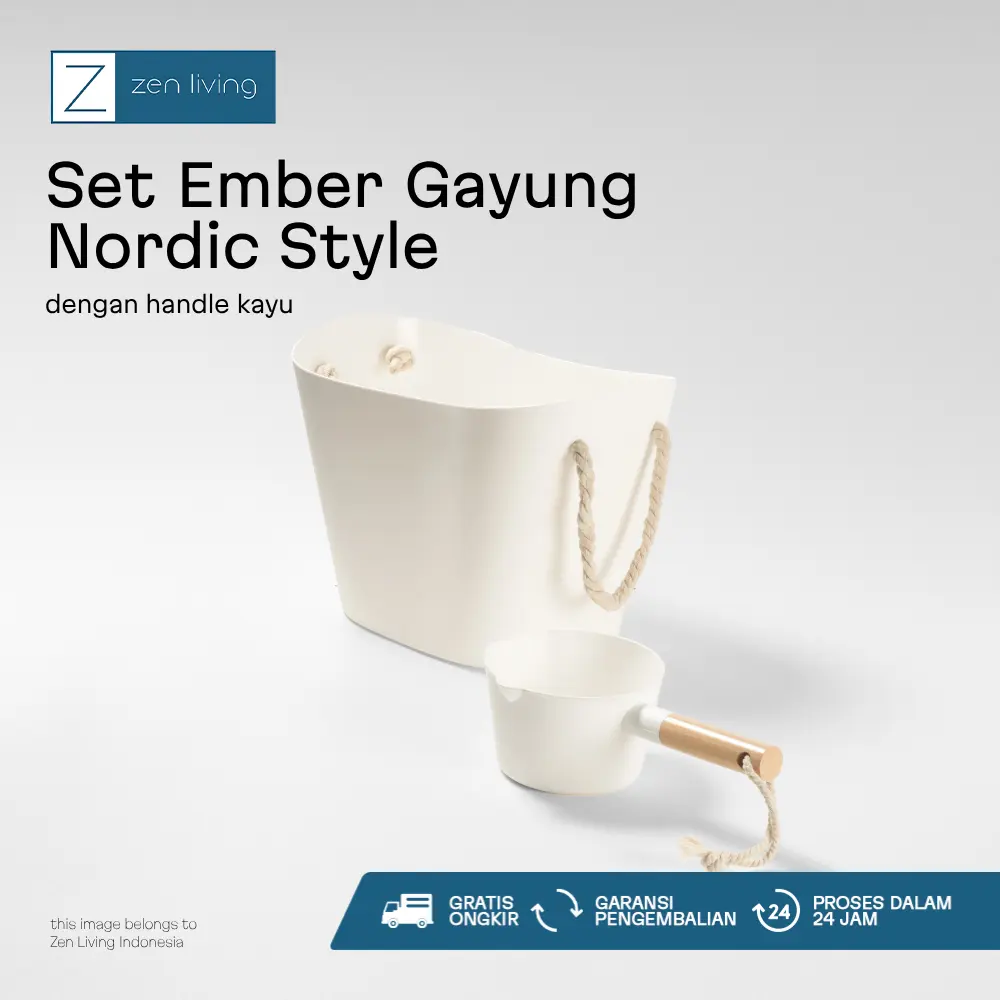 【ZEN】Baskom Gayung Ember Nordic Style Mewah Multifungsi Peralatan Kamar Mandi Toilet Perlengkapan Dapur
