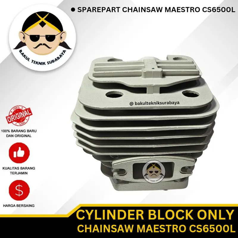 Cylinder Block Assy / Blok Seher Komplit Mesin Gergaji Chainsaw MAESTRO CS6500L PLUS 4