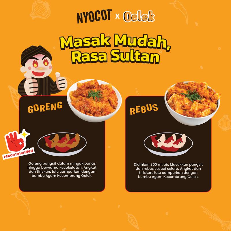 NYOCOT Pangsit Tulang Rangu Ayam Kecombrang Renyah Gurih / Cocok untuk Ngemil / Cemilan Pangsit Chili Oil / Makanan Instant 3