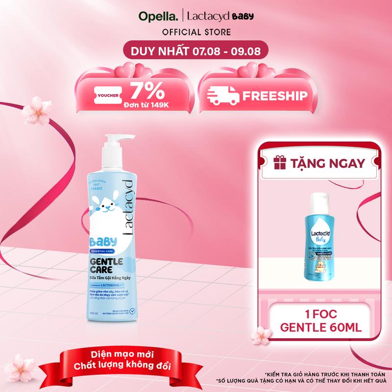 Sữa Tắm Gội Trẻ Em Lactacyd Baby Gentle Care Bảo Vệ Dịu Nhẹ Cho Làn Da Nhạy Cảm 500ml Cho Bé