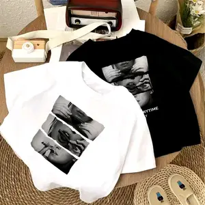 Atasan Anak Laki-Laki & Perempuan Gambar Depan Simpel Kaos Anak Unisex Kekinian Fashion Anak Usia 1-12 Tahun 100% Bahan Kotton Adem Nyaman