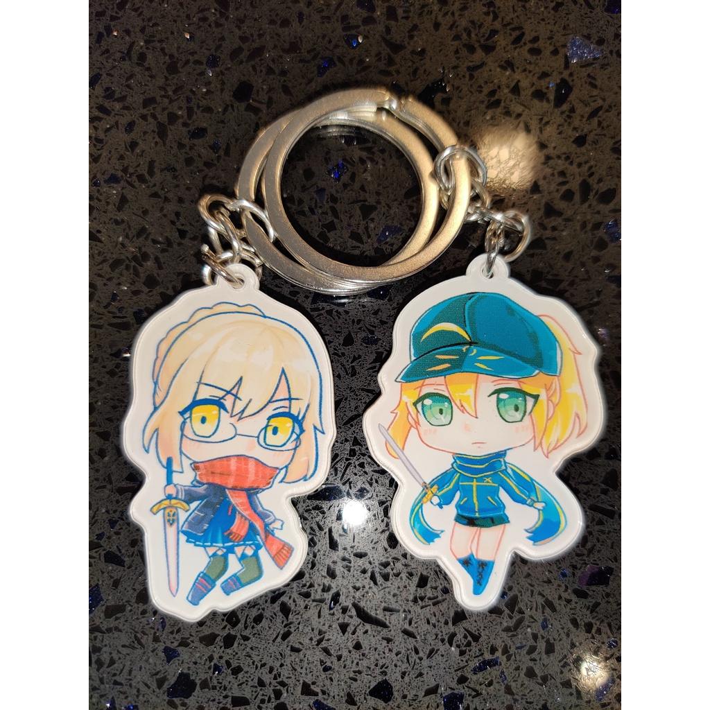 [Xsaye] Mysterious Heroine X (Assassin and Berserker) 2xPcs Combo Doujin Fan Art Acrylic Charms Keychains [Fate / GO]