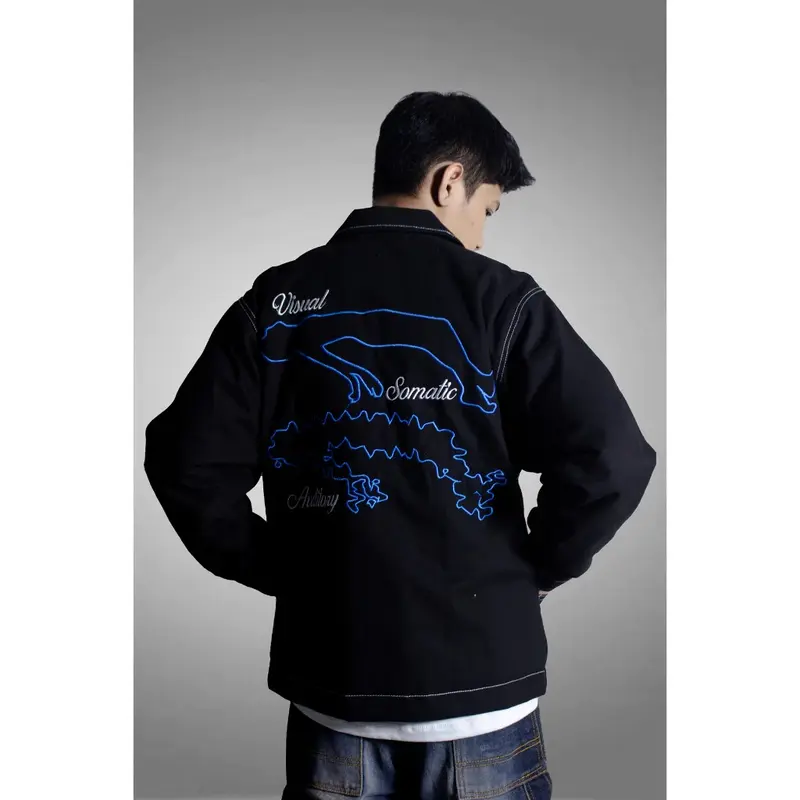 Bitsnbobs76 Boxy Work Jacket Black Hypno 8