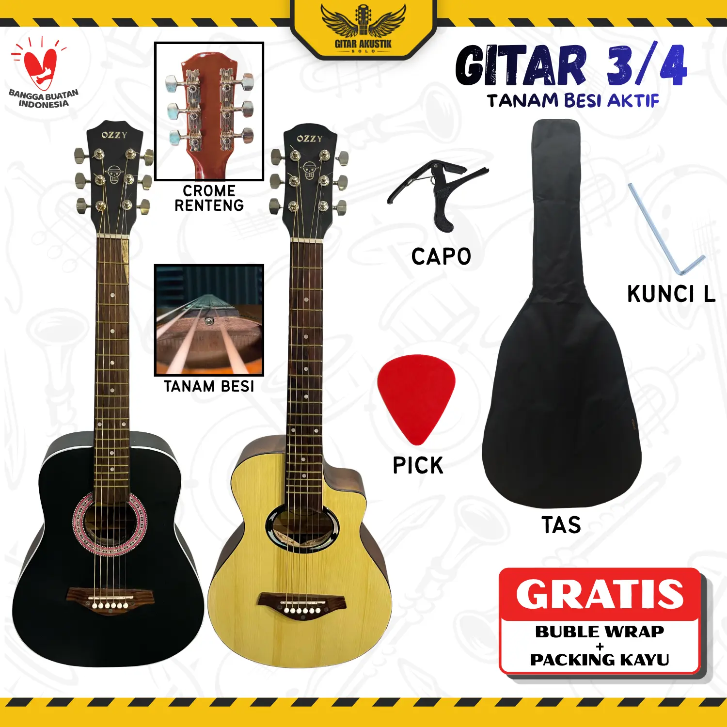 Gitar APX Tylor 3/4 Tanam Besi Murah - Gitar Akustik 3/4 Bonus TAS