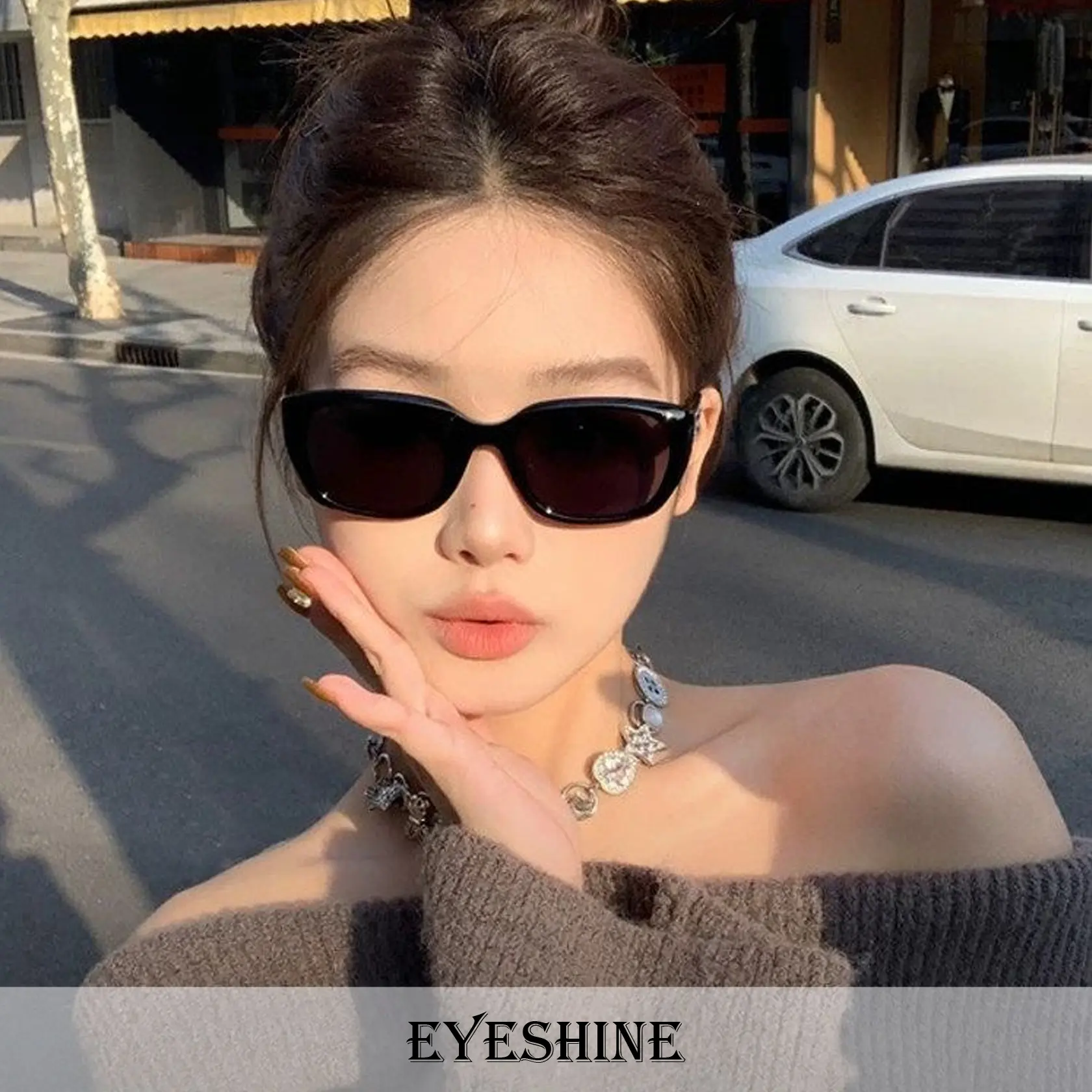 Eyeshine - Kacamata Hitam Fashion Gaya Retro Sunglasses Wanita Lensa Anti Uv Protection
