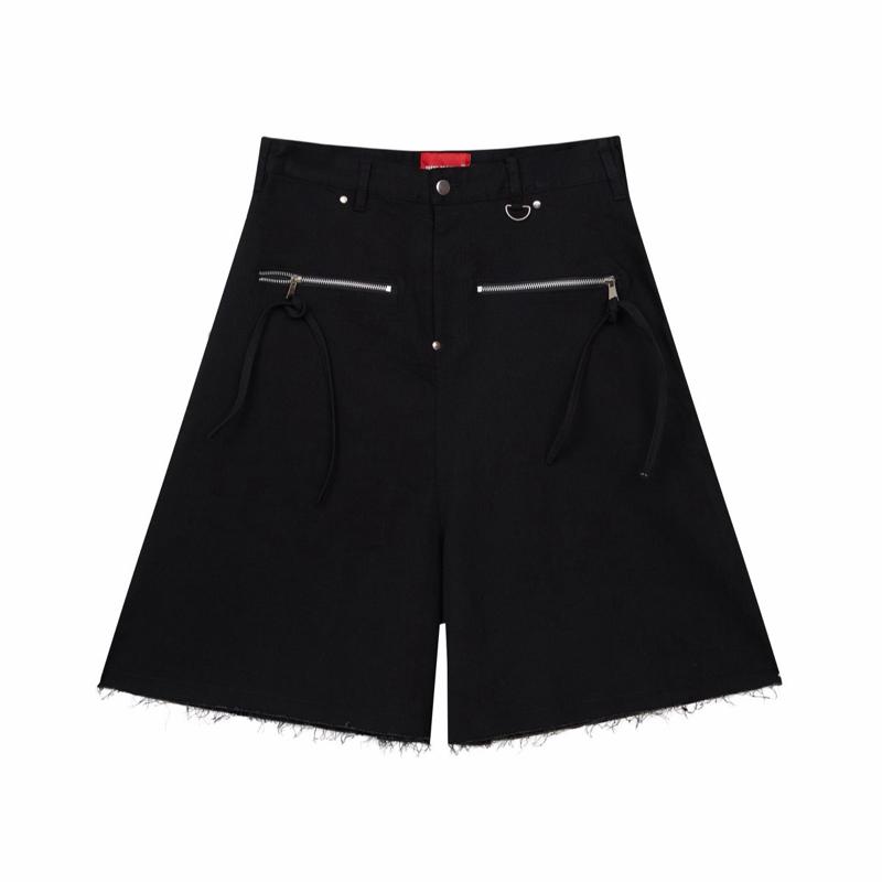 SILENT PROJECTS | GIANT DENIM WASHED SHORTS/ RAW BLACK