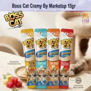 BOSSCAT Creamy by Markotops 15gr / Snack Kucing Boss Cat Creamy 15gr / Snack Premium Snack Sehat Bosscat Creamy 15gr