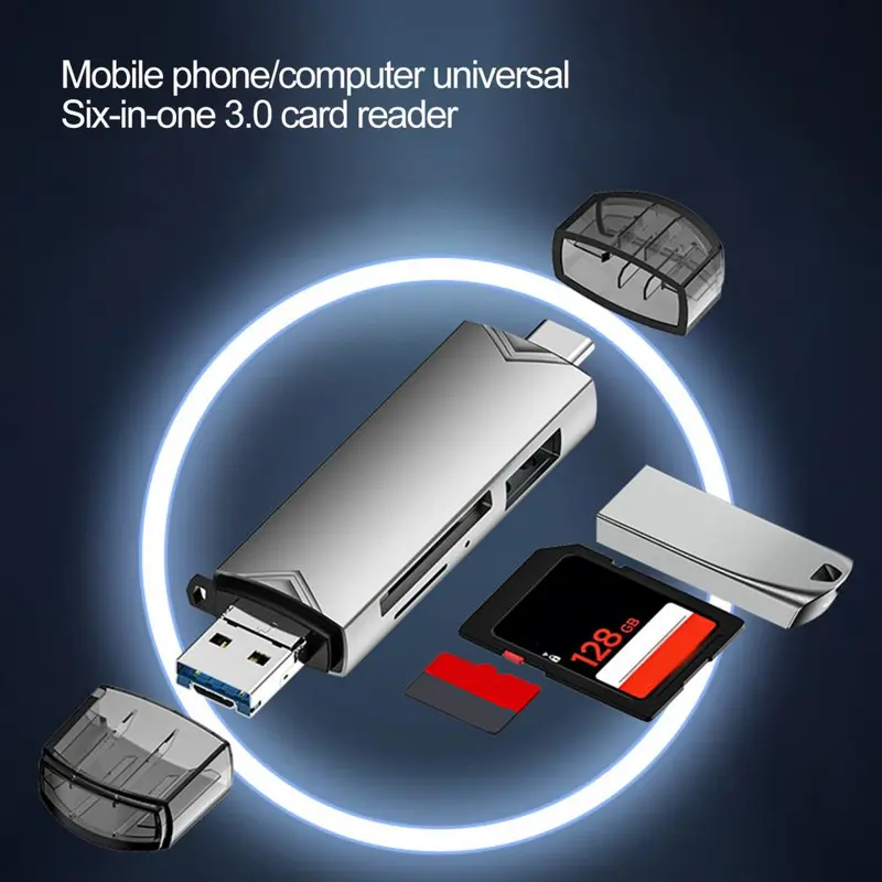 ZXX Card Reader 6in1 Type C USB 3.0 OTG MicroSD - Z61 4