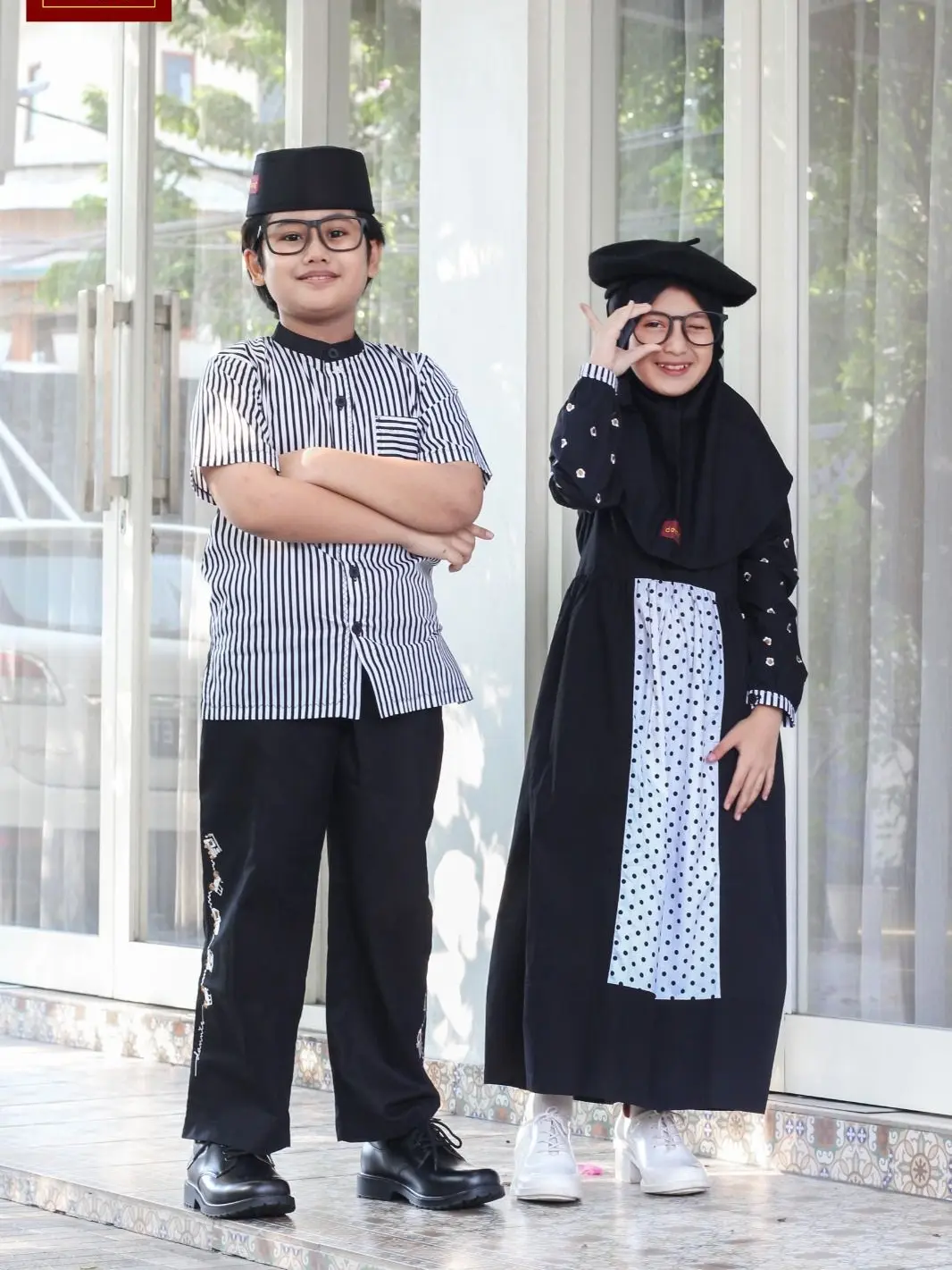 [RUMAH DANNIS]  Sarimbit Couple Busana Pakaian Koko Setelan baju Muslim anak laki laki perempuan Dannis