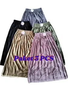 Paket 3 Pcs Rok Bludru Import Anak perempuan Usia 4-12 thn//Rok Anak Fashion