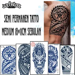 Semi Permanen Tato Temporer 18x11 cm Tahan 2 Minggu Sebulan
