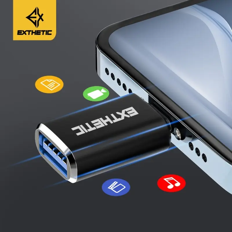 Exthetic Adapter Converter OTG USB A 3.0 to Lightning Iphone Ipad Mac Data dan Charge - EC06 4