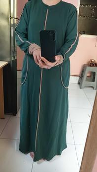 Product Review of MT - Tania Gamis Strip Kombinasi Elegant Bahan Knit Osaka [READY SIAP KIRIM] from L** S**a 1