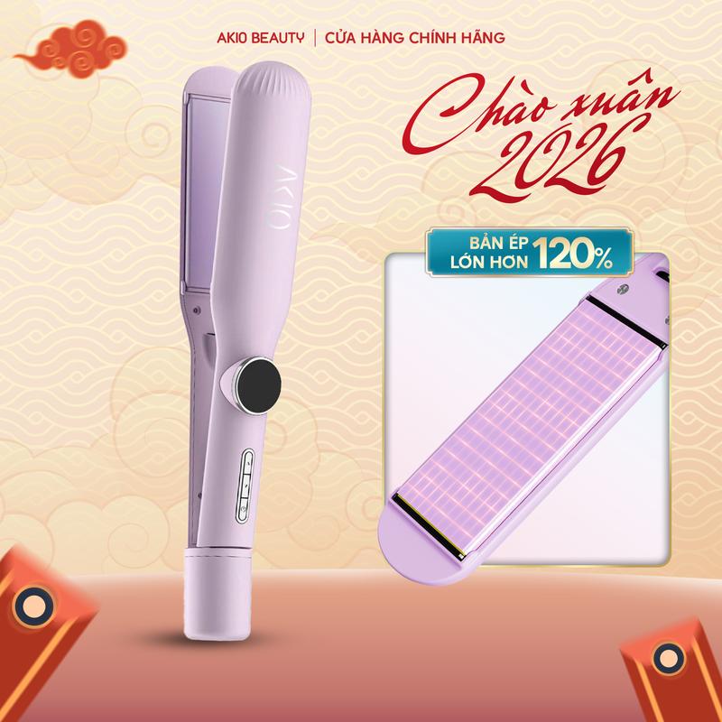  Máy ép tóc bản lớn AKIO ELITE MAX công nghệ ion âm tránh hư tổn tóc bảo hành chính hãng 12 tháng 
