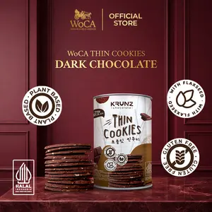 WoCA Krunz Chocolate Thin Cookies Dark Chocolate