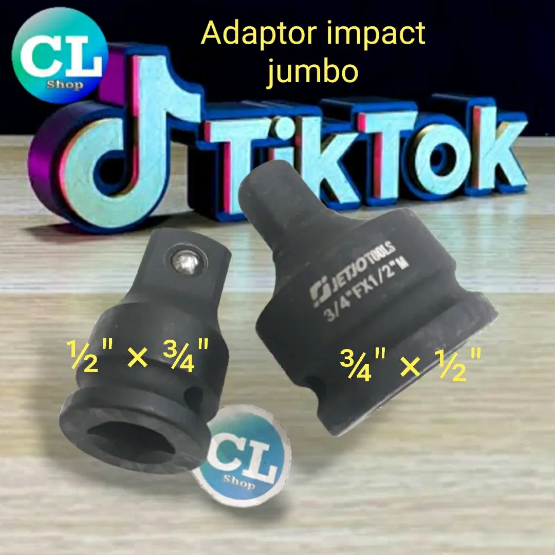 ADAPTOR IMPACT JUMBO MATA SOCK 1/2" x 3/4" kunci sambungan mata sok 3/4in - 1/2in shock F1/2 × M3/4 1/2×3/4 3/4×1/2