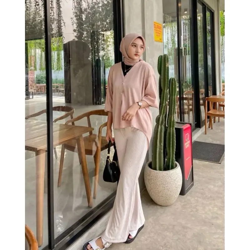 Celana Kulot Cutbray Knit Premium HaightWaist 5