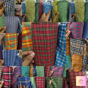 PER METER Kain Katun Polyester / Kain Katun Kotak Kotak / Kain Katun Seragam Sekolah / Kain Cotton Motif Premium