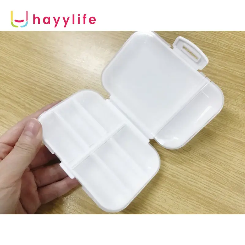 HAYYLIFE Kotak Penyimpanan Obat Harian Segel 8 Sekat, Mini Portable Tempat Pil Tablet Transparan Multifungsi Untuk Travel Perjalanan HL-AGB745 4