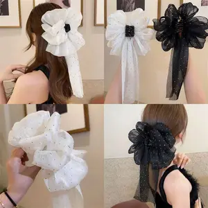 Jepit Rambut  Jedai Pita Besar Premium Manik Kristal Fashion Wanita Elegan High Quality Impor korea pitarambut Glossy Triple Love arrietty