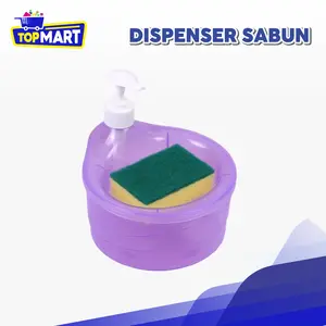TOPMART - Dispenser Sabun Holder Spons Cuci Piring 2in1 / Tempat Sabun Cuci Piring Busa