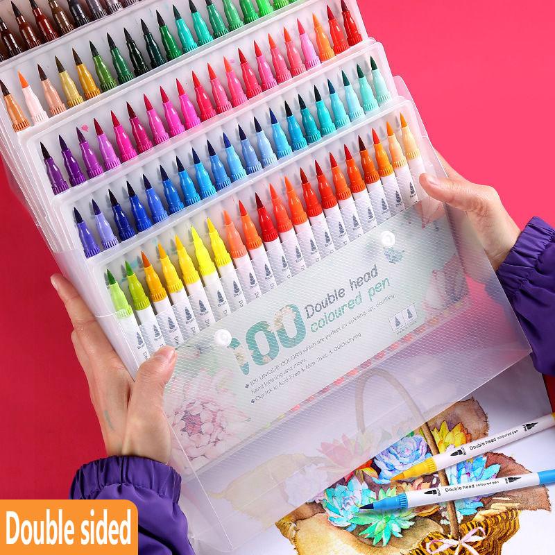  Bộ Bút Lông Màu 2 Đầu 12-80 Màu - Bút Dạ Màu Drawbits Bút Tô Màu Cho Học Sinh Bút Vẽ Tranh & Ghi Chú Sáng Tạo - Hàng Có Sẵn 