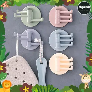 Gantungan Tempel Hook Cabang 3 / Hook Pengganjal Serba Guna 3 in 1/ Hook Serbaguna 3 Kait Plastik