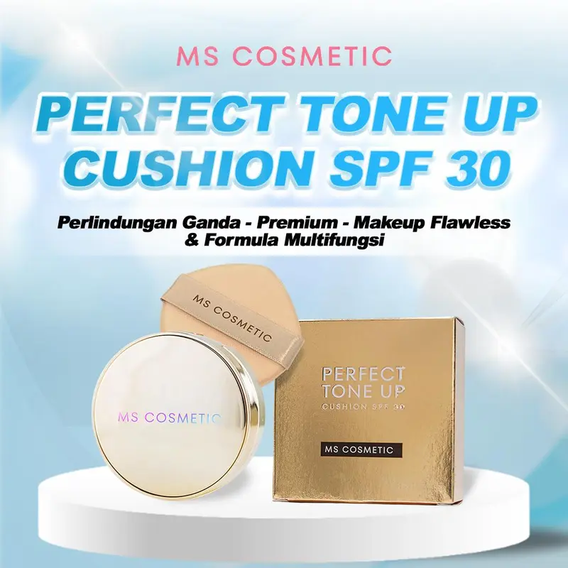 Perfect Tone Up Cushion SPF 30 - Cushion Foundation dengan kandungan Niacinamide untuk menyamarkan noda hitam sekaligus memberikan tampilan wajah cerah, lembap, dan bebas kering sepanjang hari. 0