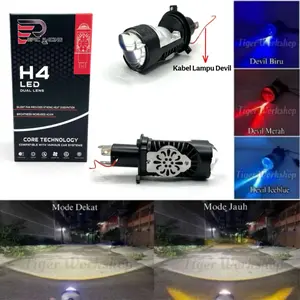 Premium Lampu Utama LED H4 Original Epic Racing EX6 PRO High Low AC DC Plus Kipas Pendingin Full Aluminium