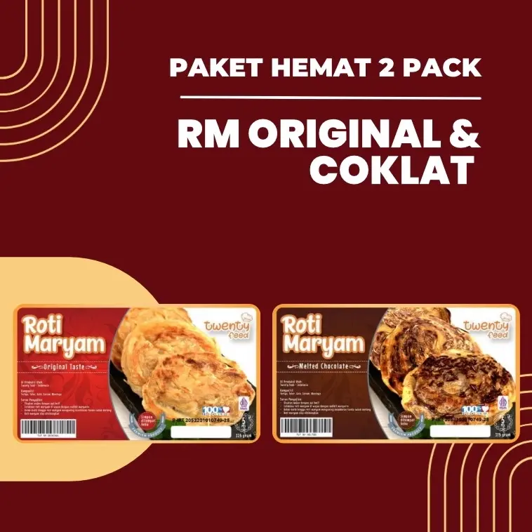 Roti Maryam Hemat 2 Pack Rasa Original dan Coklat Makanan Frozen Food 0