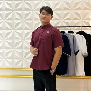 Baju Koko Pria Dewasa Lengan Pendek Motif Konim