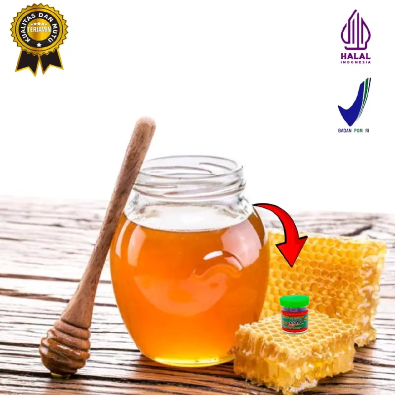 madu bubuk Bj botol kemasan hijau isi 6ml Syrup Honey 0