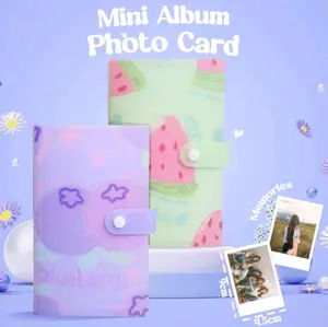 Album Photo Polaroid Tempat Menabung Kartu Nama Photocard Organizer 120 Slot Kpop Cute Card Album Menabung Motif Lucu