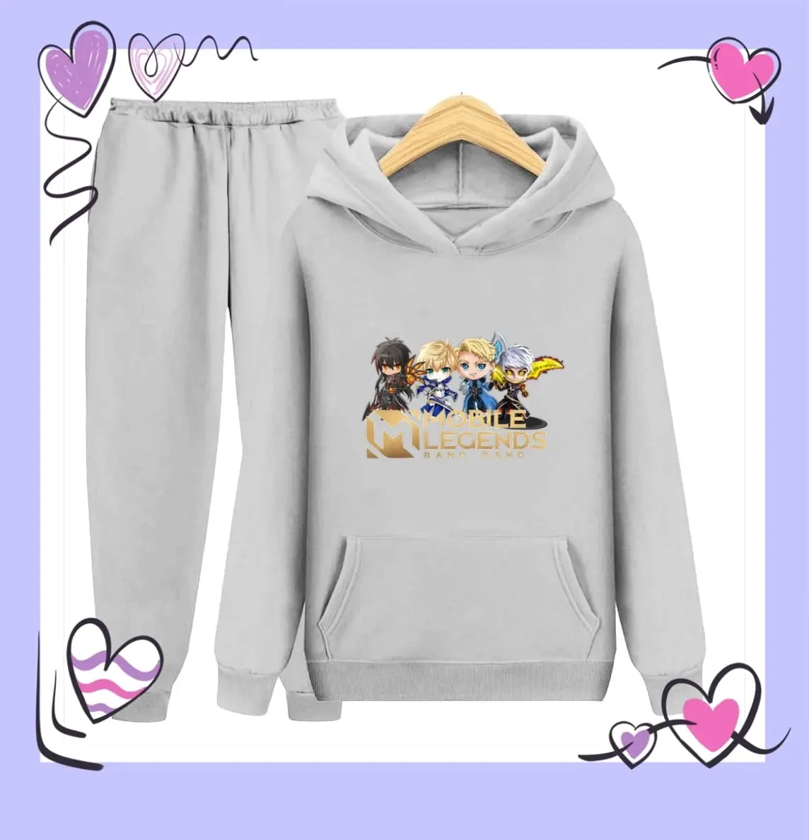 AS - SWEATER HOODIE SETELAN ANAK MOTIF  ALUCARD Baju Celana