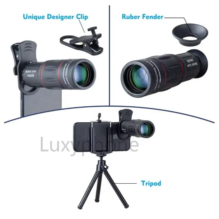 (In Stock) apexel 28x zoom lensa apexel 18x25 telezoom lensa tele zoom hp Lensa Apexel 28X Original 8