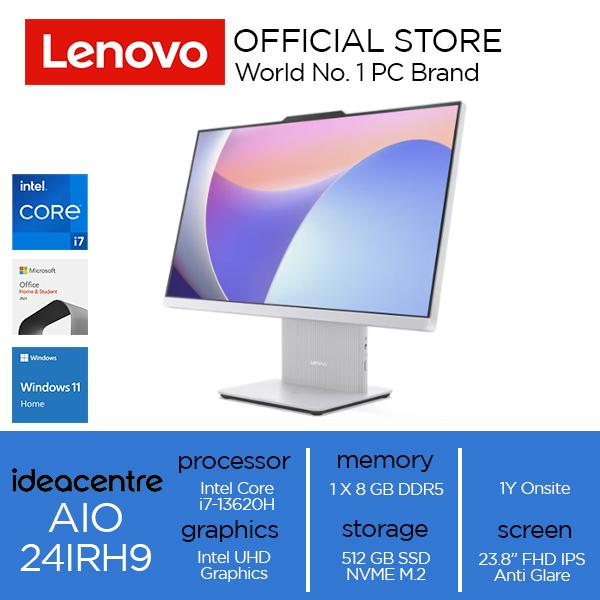 Gambar Lenovo IdeaCentre AIO 24IRH9 Core i7-13620H 8GB 512GB W11 OHS - Luna Grey, 8GB dari Lenovo Official Kota Administrasi Jakarta Pusat Tokopedia