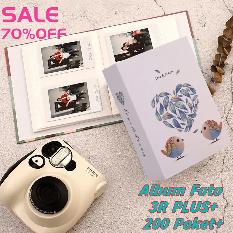 Album Foto, Saiz 3R, 200 Poket, Sesuai untuk Menyimpan Gambar Anda, Kulit Kartun PVC kurt  cobain photo  album digital  photobook narcissism  photobook album  magnetic photo  album
