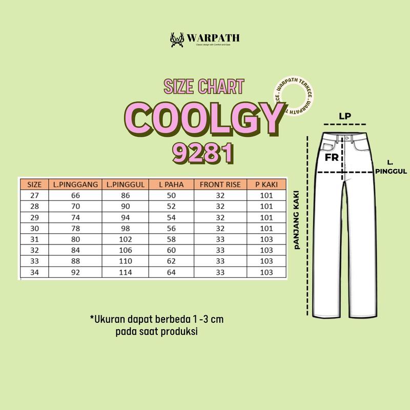 WARPATH - Highwaist Kulot Straight Jeans Baggy Loose Retro Vintage Celana Panjang Pria Nyaman Non Stretch COOLGY 9281 5
