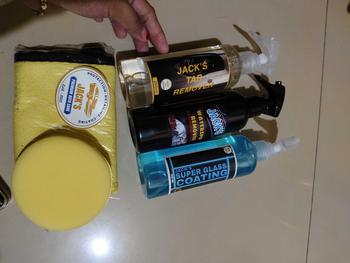 Product Review of Jacks Paket Ampuh ( Perawatan Mobil Efektif Hilangkan Jamur Kaca dan Pelindung Kaca Mobil ) All Varian 250 ML Spons dan Kain Microfiber from p**a 1