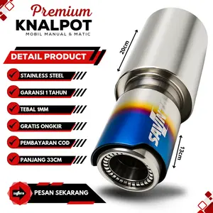 SAVINTA Knalpot Racing Mobil GTX v2 Ngebass Adem Bulet Empuk Warna Biru Bahan Stainless Full Ngebas Avanza Gran max Luxio Sedan Pick Up Carry Jazz Yaris Ayla Agya Corolla Xenia Kijang Terios Rush Vios Manual Matic HKS Gronel Spoon Js Mugen Motorcycle