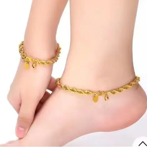 GA vietnam twist pattern woman's lucky anklets for daily gift