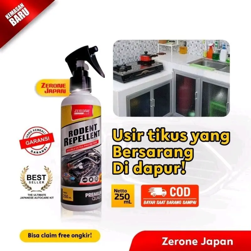 Paket ZERONE RODENT REPELLENT CAIRAN PENGUSIR TIKUS UNTUK MOBIL ANTI TIKUS PALING AMPUH 3